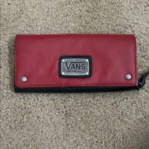 Vans wallet red and black